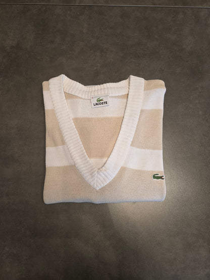 Pull col V à rayures des années 90' - XL/42