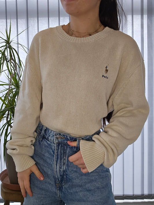 Pull en maille crème collection récente - L/40