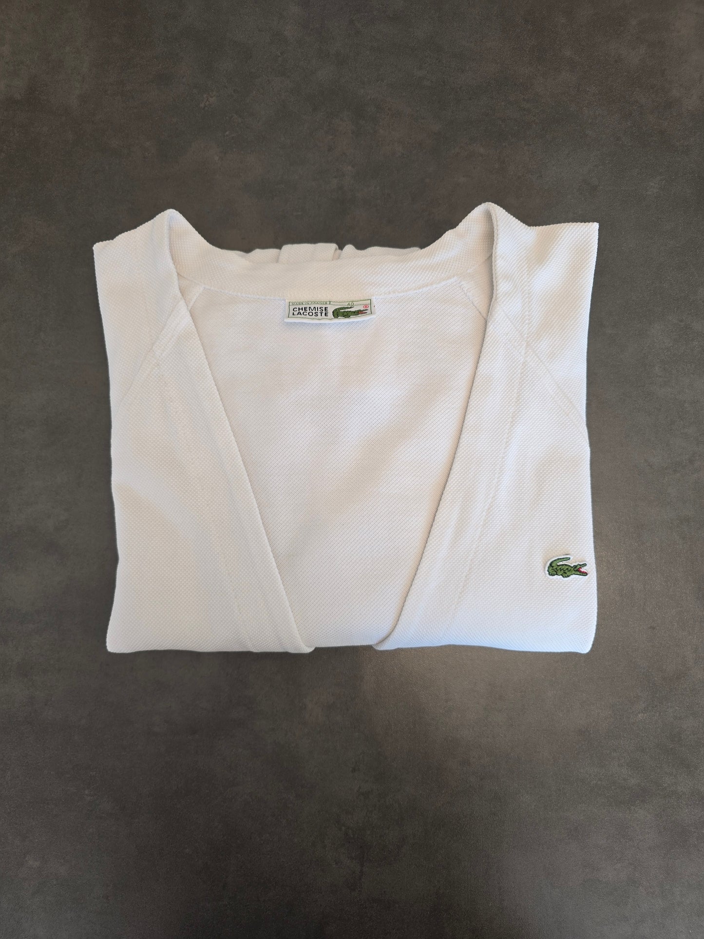 Cardigan blanc des années 80' fabriqué en France - M/L