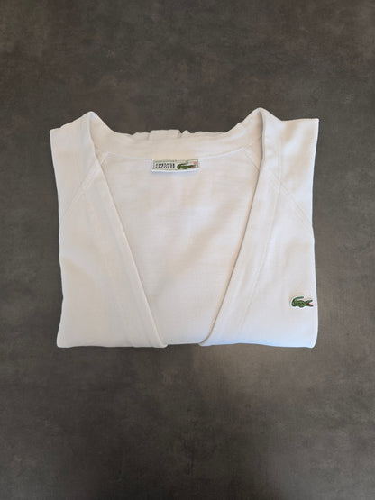 Cardigan blanc des années 80' fabriqué en France - M/L