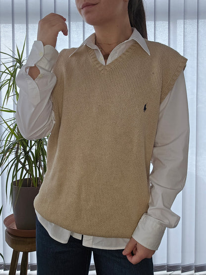 Pull sans manches beige - L/40