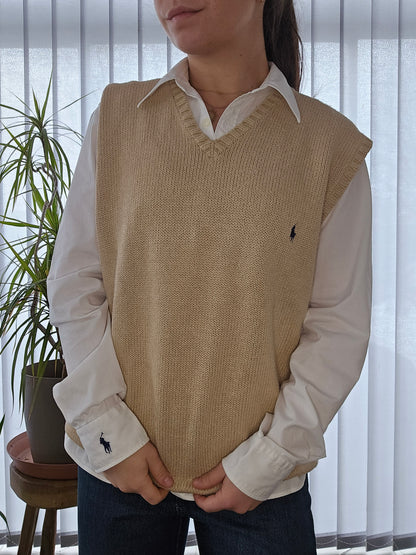 Pull sans manches beige - L/40