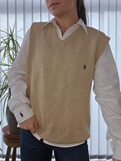 Pull sans manches beige - L/40