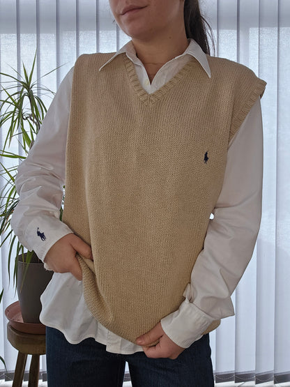 Pull sans manches beige - L/40
