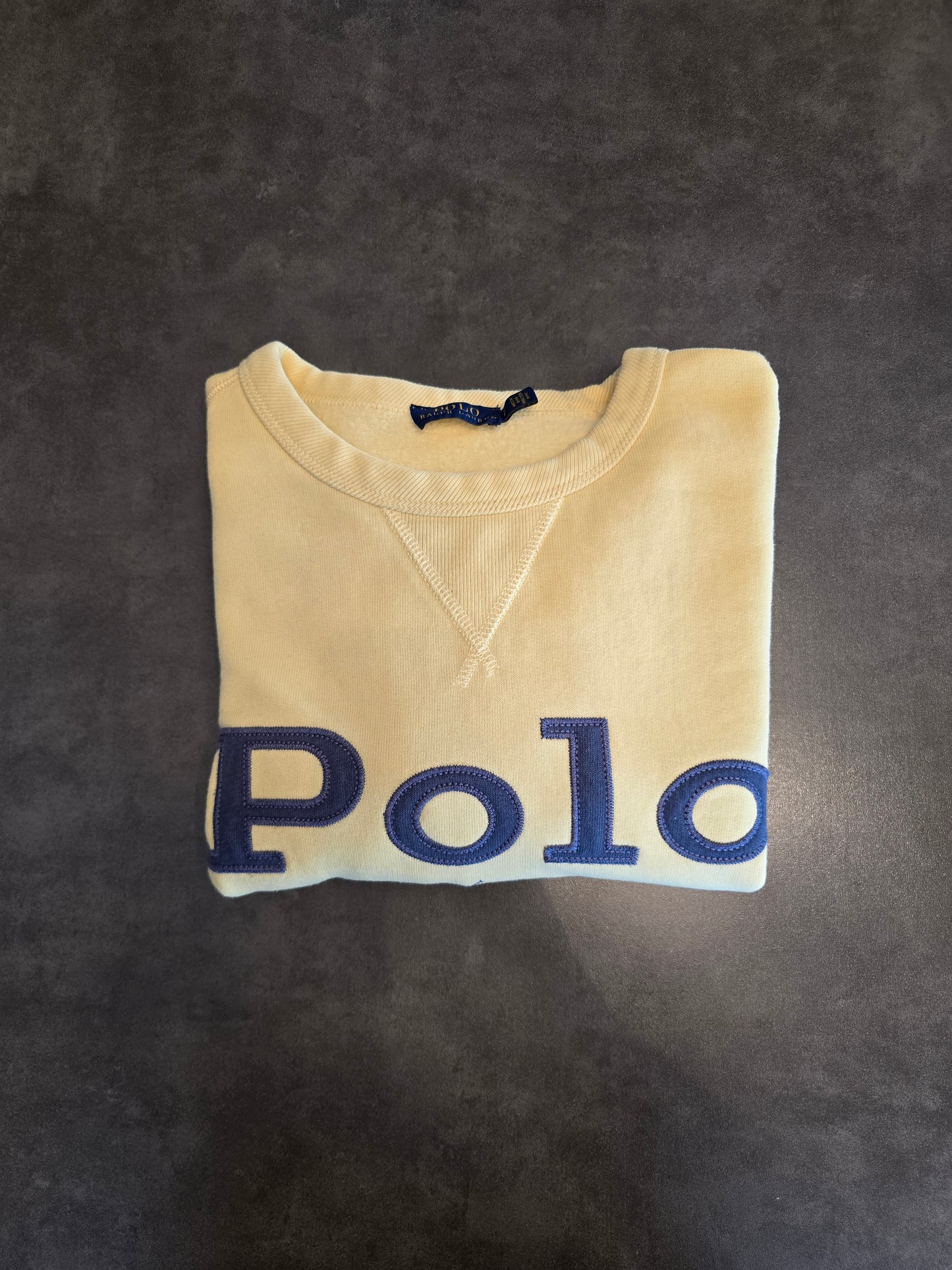 Sweat jaune brodé "polo" - S/36