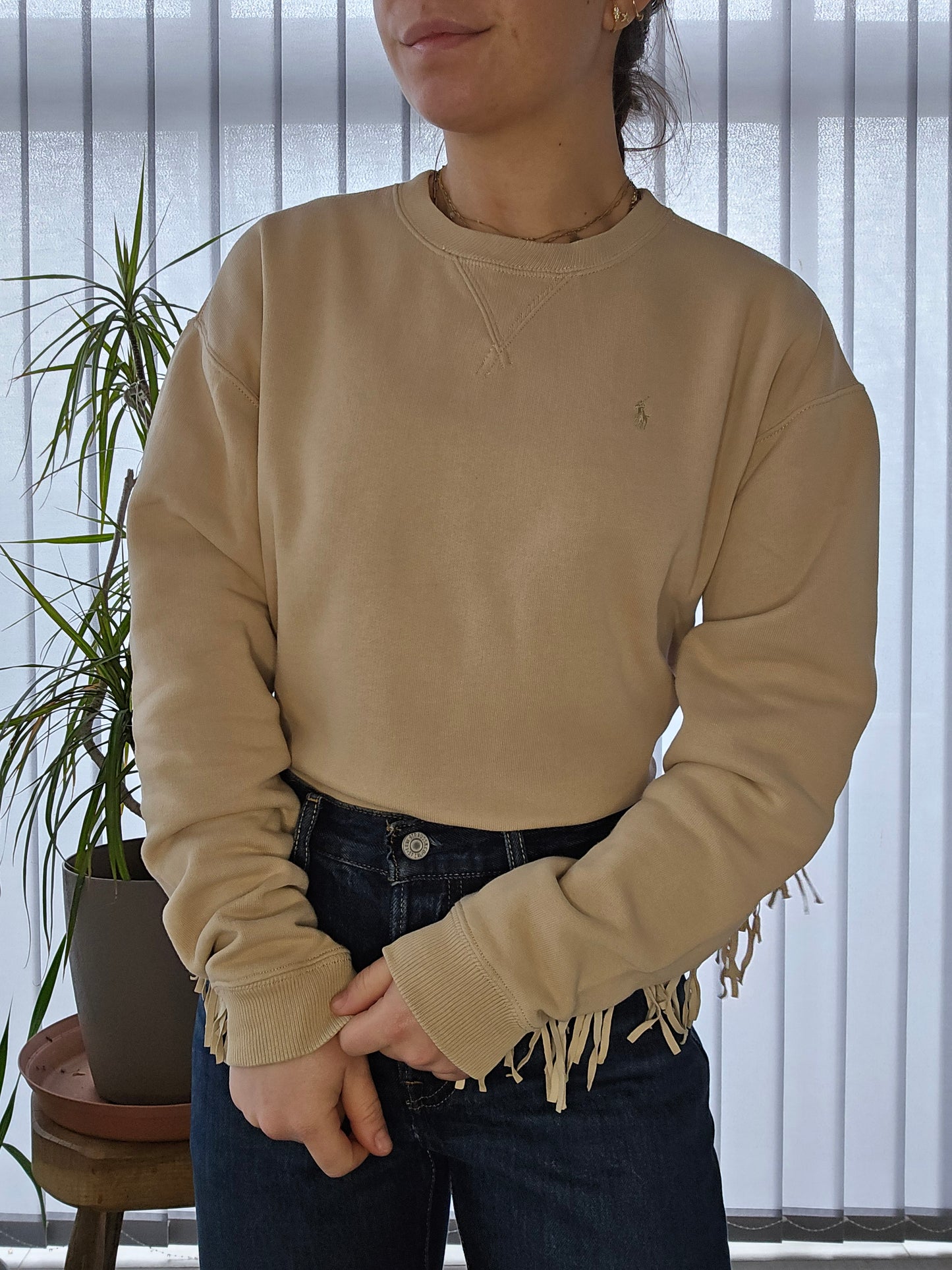 Sweat camel à frange - XS/S