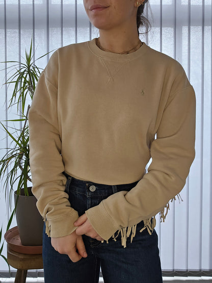 Sweat camel à frange - XS/S