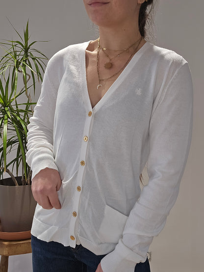 Cardigan léger blanc brodé RLR - S/36