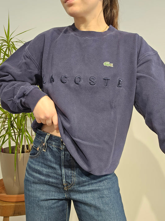 Sweat brodé bleu marine des années 80' - XS/S