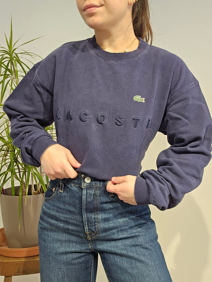 Sweat brodé bleu marine des années 80' - XS/S