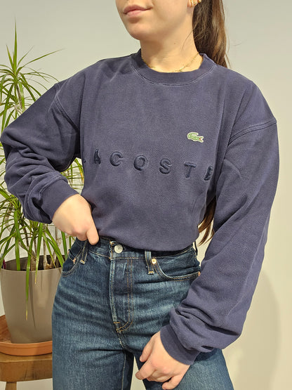 Sweat brodé bleu marine des années 80' - XS/S