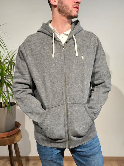 Sweat à capuche gris - L