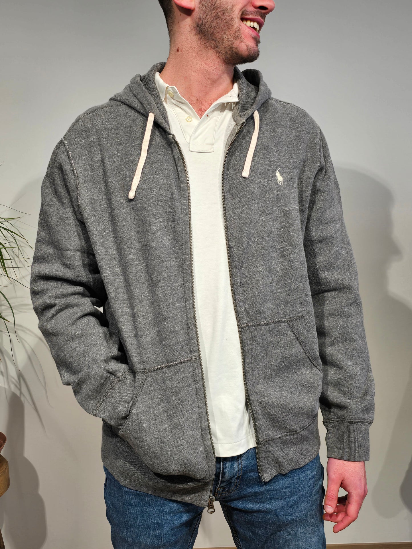 Sweat à capuche gris - L
