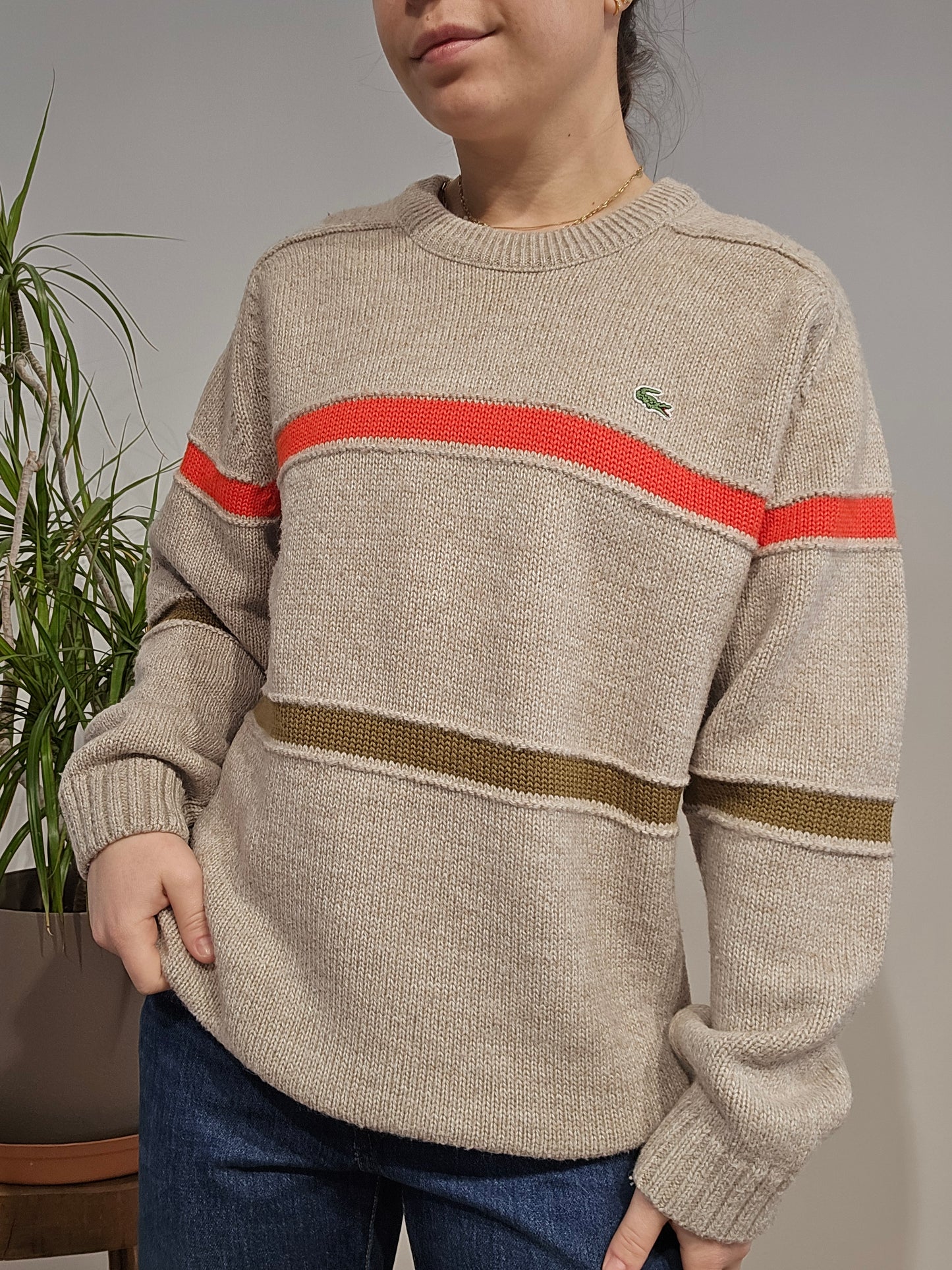 Pull col rond en maille des années 90' - S/M