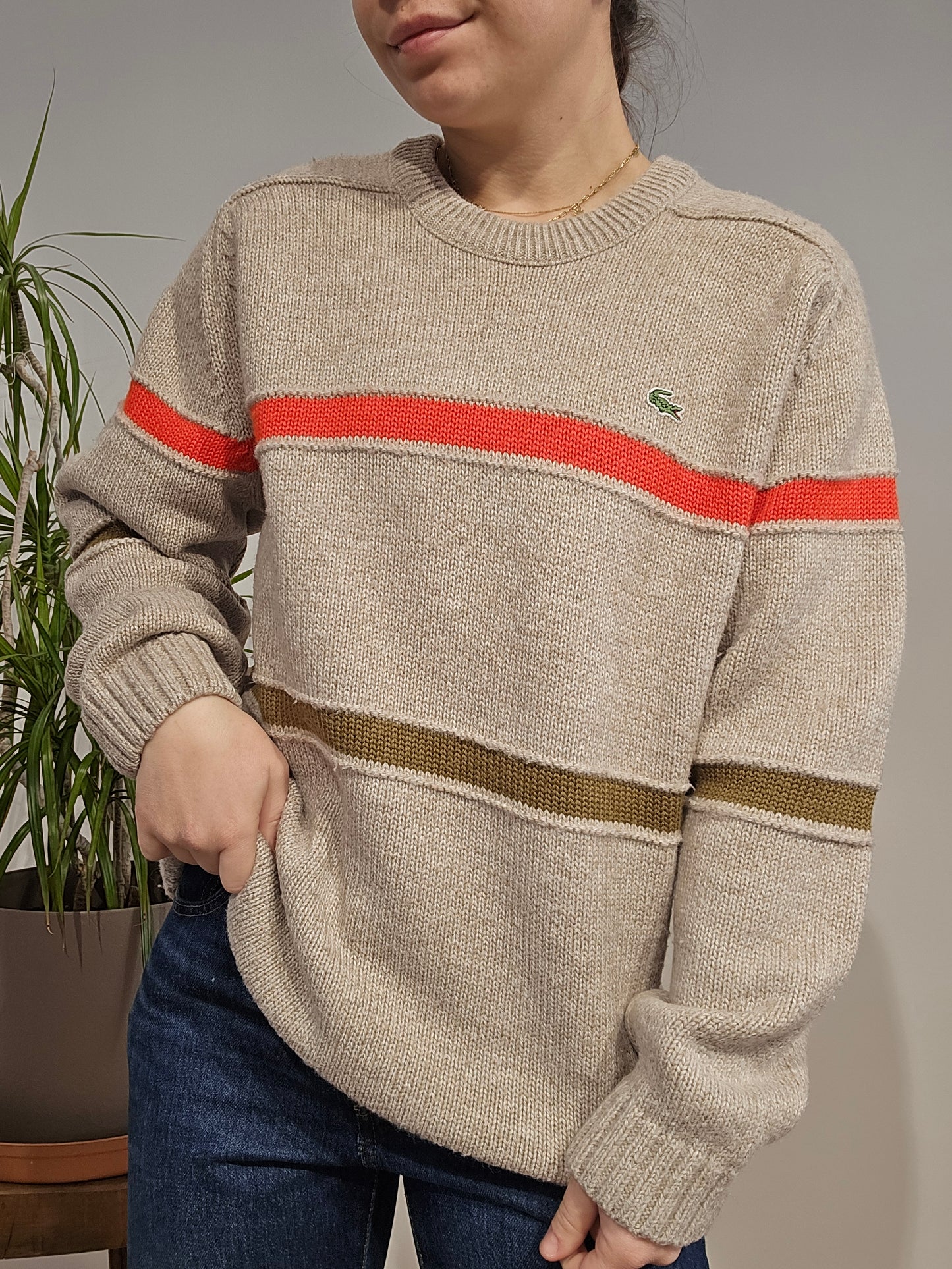 Pull col rond en maille des années 90' - S/M