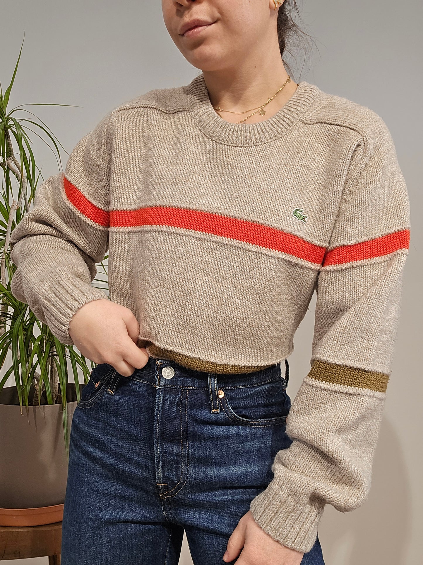 Pull col rond en maille des années 90' - S/M