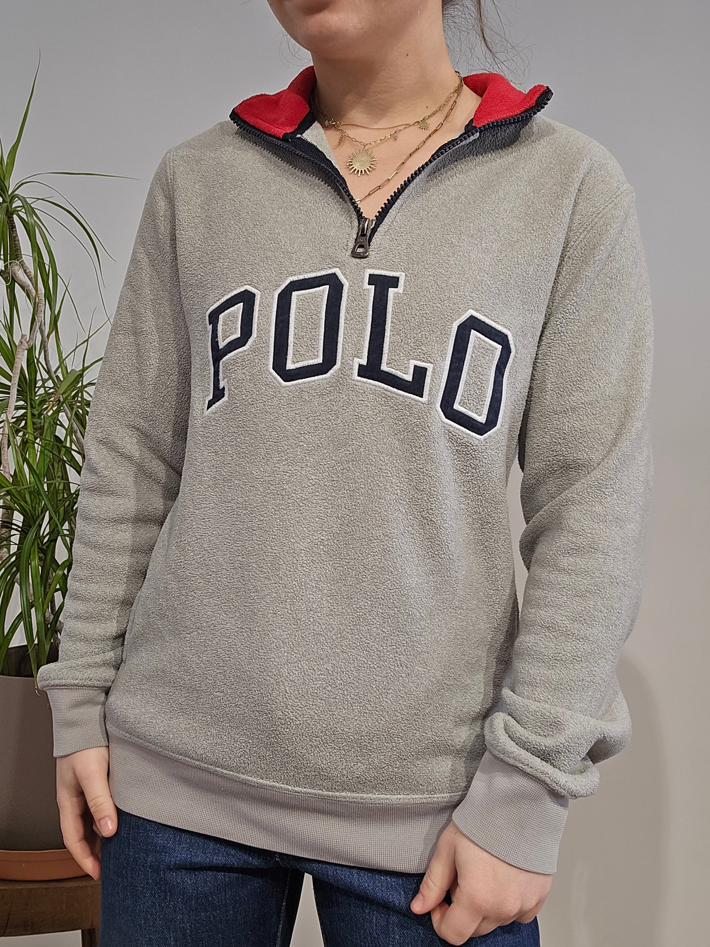 Pull camionneur en polaire gris - XS