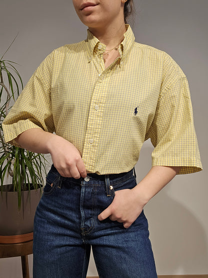 Chemise à manches courtes jaune - M