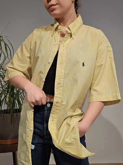 Chemise à manches courtes jaune - M