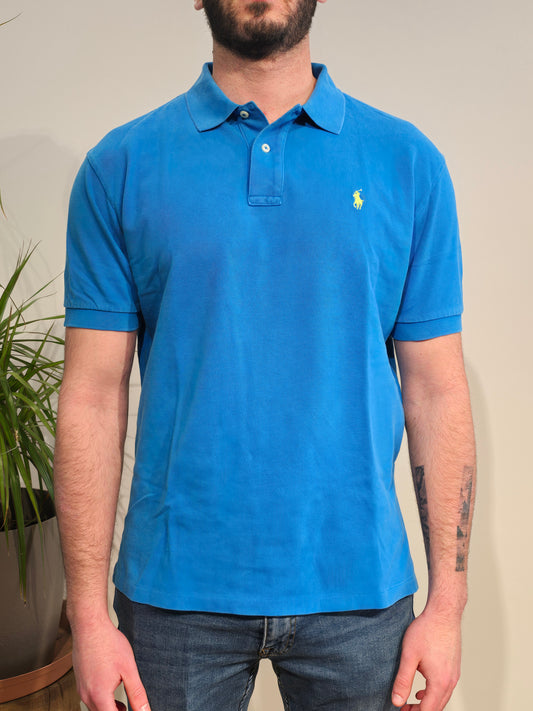 Polo en coton bleu - L/40