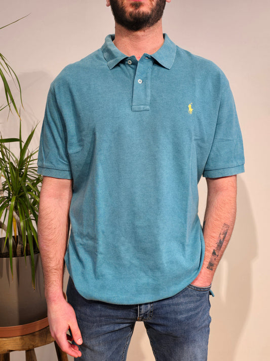 Polo en coton bleu - XL/42