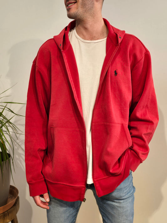 Sweat à capuche rouge - 3XL