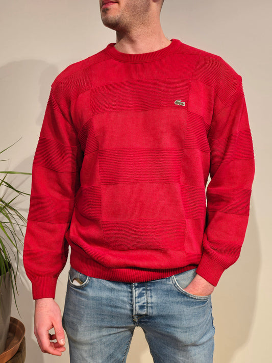 Pull col rond rouge des années 90' - L