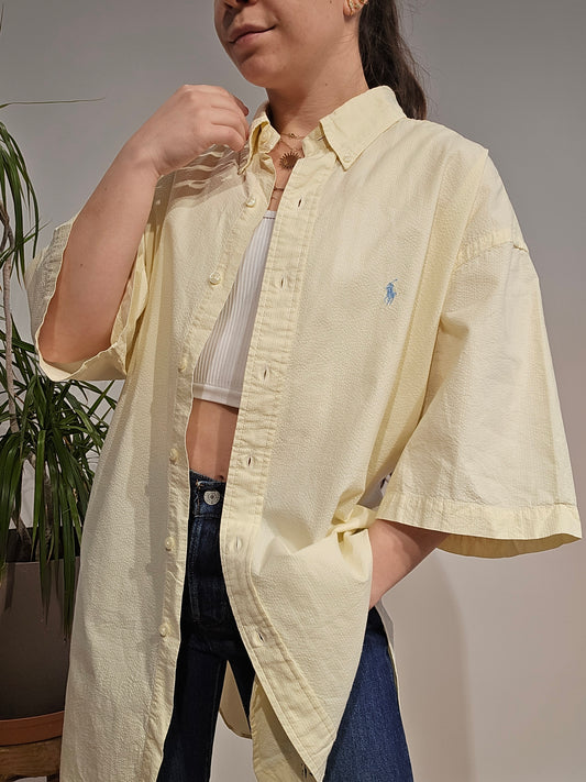 Chemise en coton léger jaune - XL