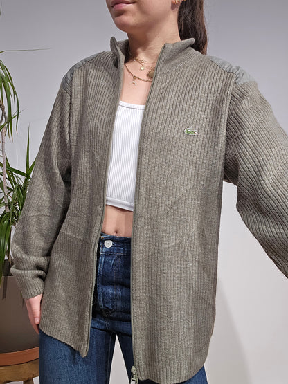 Veste en maille kaki des années 90' - M