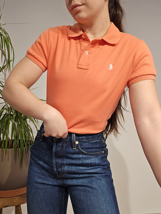 Polo en coton orange - S/M