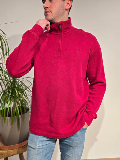 Pull camionneur en coton rouge - L
