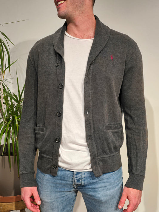Cardigan en coton gris foncé - S