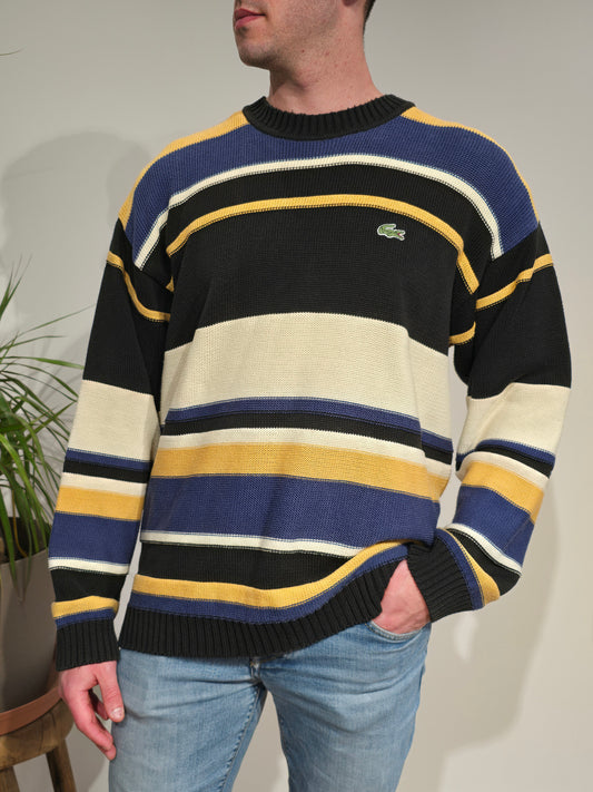 Pull col rond coloré des années 80' - XL/XXL