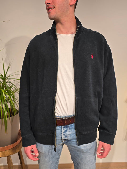 Veste en coton doux noir - XL