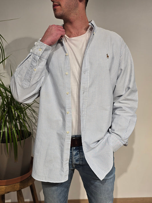 Chemise en coton à rayures - XL