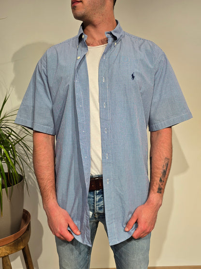 Chemise en coton à petit carreaux - L