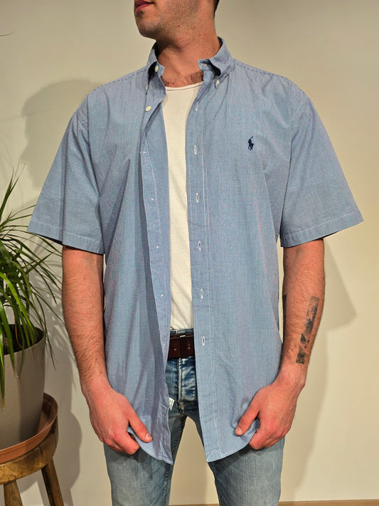 Chemise en coton à petit carreaux - L