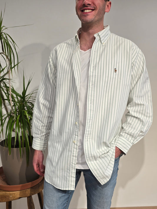 Chemise en coton à rayures - XL