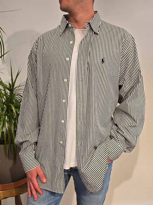 Chemise en coton à rayures - XL
