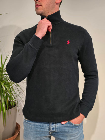 Pull camionneur en coton noir - S