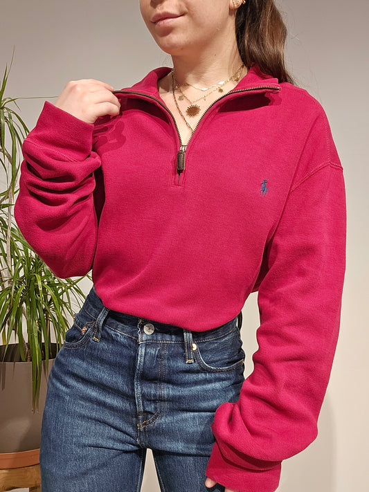 Pull camionneur en coton rouge - L/XL
