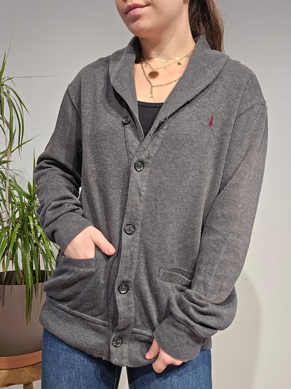 Cardigan en coton gris foncé - S/M