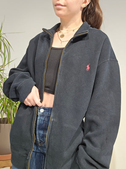 Veste en coton doux noir - XL