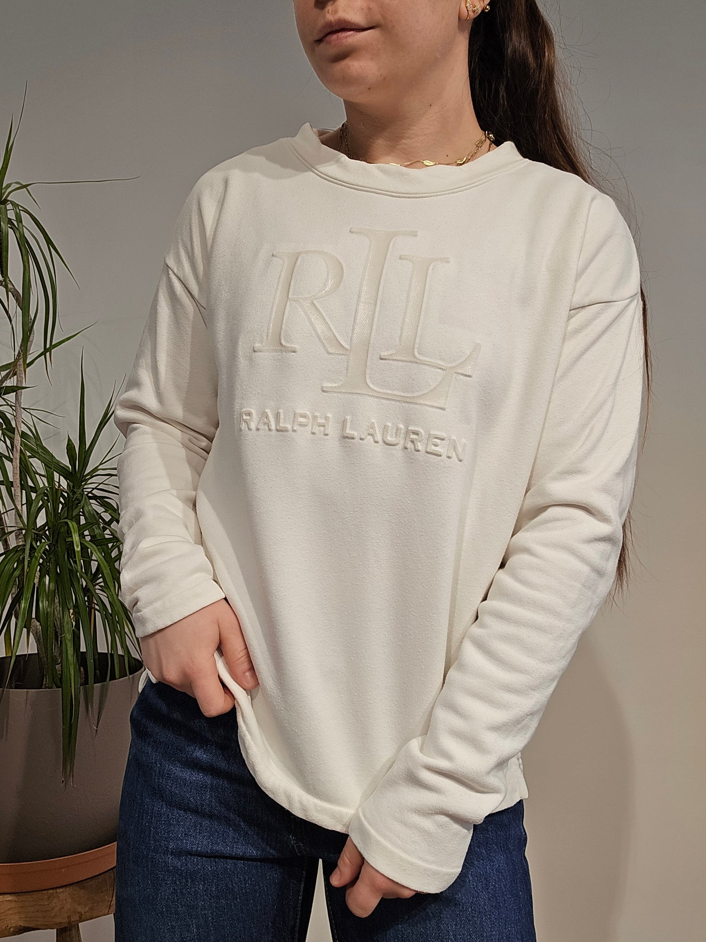Sweat crème collection RLR - XS
