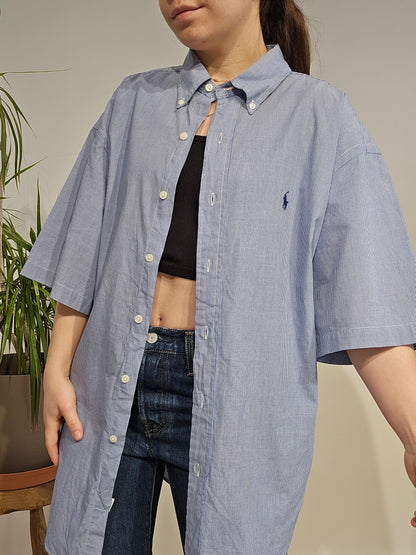 Chemise en coton à petit carreaux - L/XL