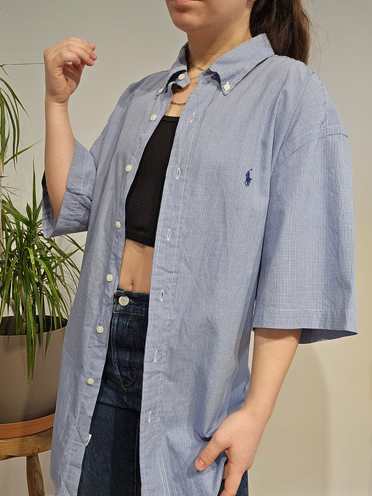 Chemise en coton à petit carreaux - L/XL