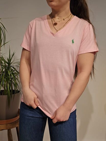 Tee-shirt en coton rose clair - L