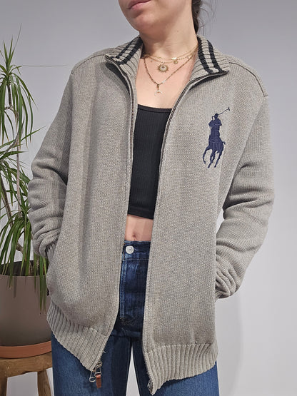 Veste en coton gris - S