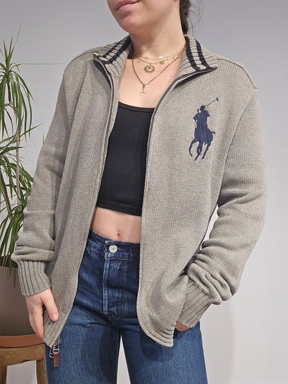 Veste en coton gris - S