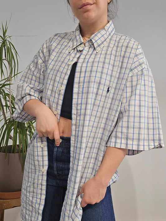 Chemise en coton à carreaux - XL
